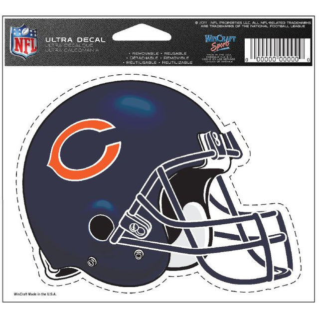 Chicago Bears Multi-Use Decal -Clear Bckrgd 5" x 6"