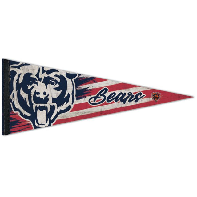 Chicago Bears Patriotic Premium Pennant 12" x 30"