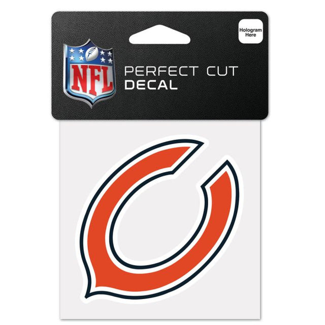 Calcomanía de color de corte perfecto de los Chicago Bears de 4" x 4"