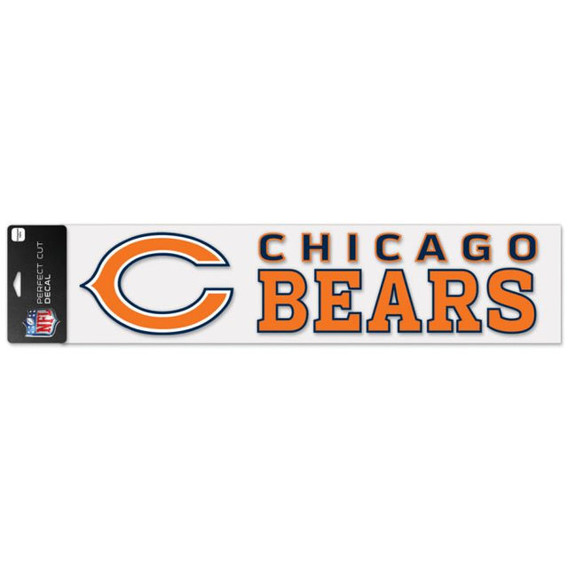 Calcomanías de corte perfecto de los Chicago Bears, 4" x 17"