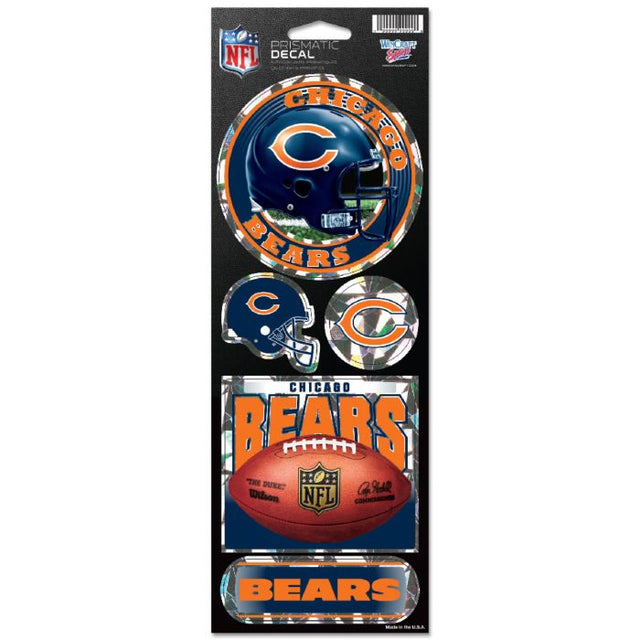 Chicago Bears Prismatic Decal 4" x 11"