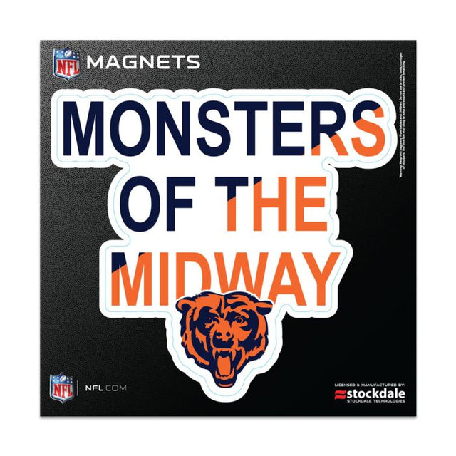 Imanes para exteriores con el lema de los Chicago Bears, 6" x 6"