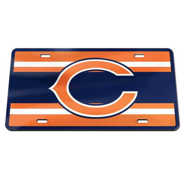 Chicago Bears STRIPES Specialty Acrylic License Plate