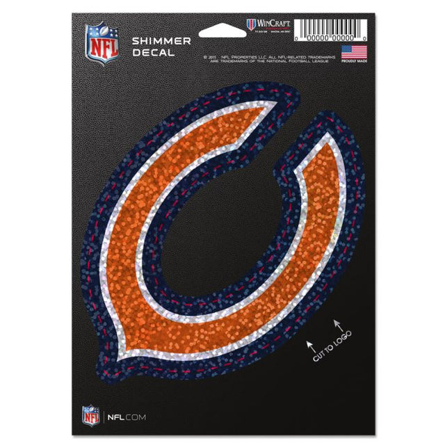 Chicago Bears Shimmer Decals 5" x 7"