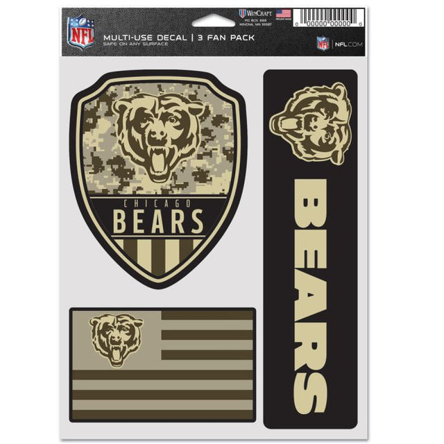 Chicago Bears Standard Multi Use 3 Fan Pack