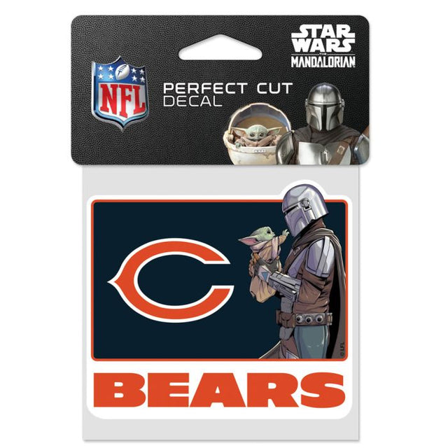 Chicago Bears / Star Wars Mandalorian Perfect Cut Color Decal 4" x 4"