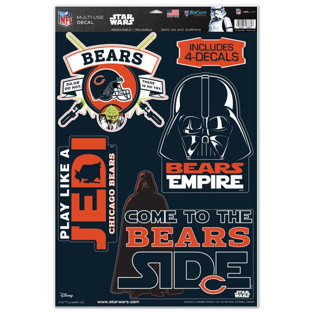 Calcomanía multiusos de Star Wars de Chicago Bears, 11 x 17 pulgadas