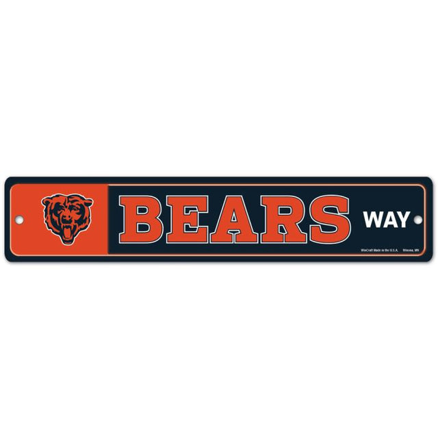 Letrero de calle/zona de Chicago Bears de 3,75" x 19"