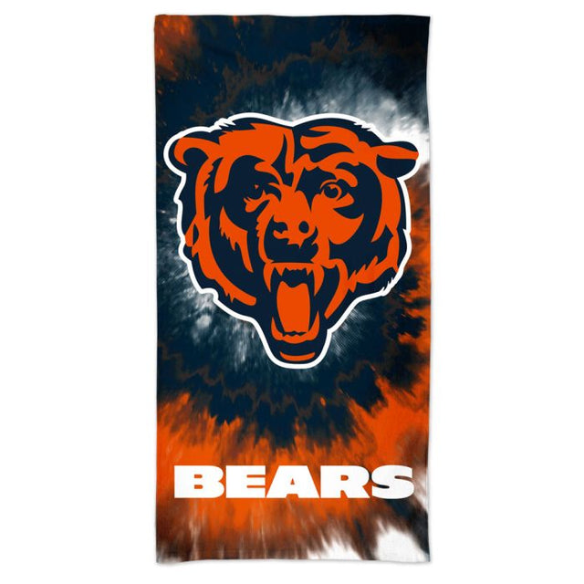 Toalla de playa teñida con efecto tie dye Spectra de Chicago Bears, 30" x 60"