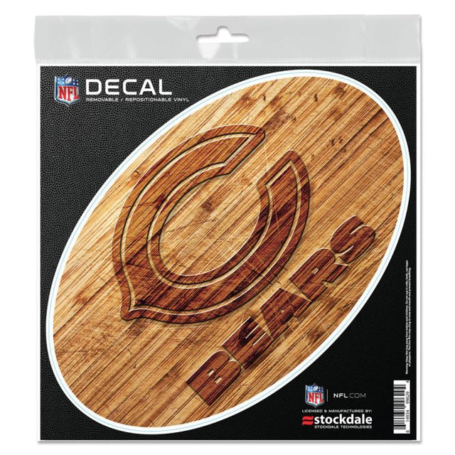 Chicago Bears WOOD All Surface Decal 6" x 6"