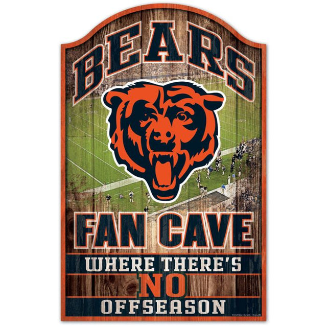 Chicago Bears Wood Sign 11" x 17" 1/4" thick