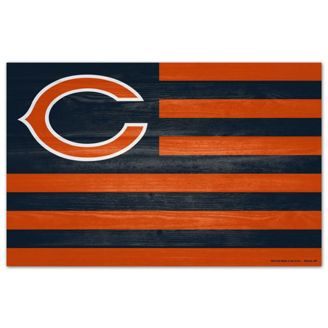 Chicago Bears Wood Sign 11" x 17" 1/4" thick