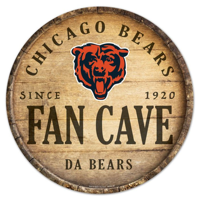 Chicago Bears Wood Sign 14" Rnd