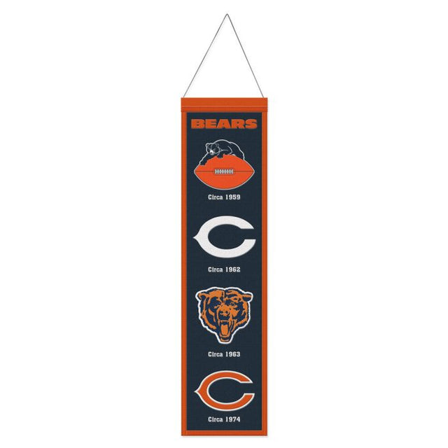 Chicago Bears Wool Banner 8" x 32"