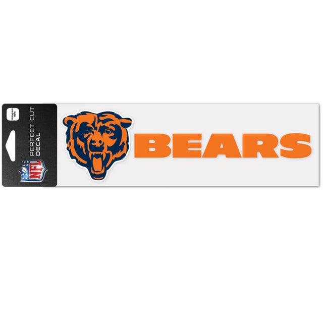 Calcomanías de corte perfecto con diseño de marca denominativa de Chicago Bears de 3" x 10"