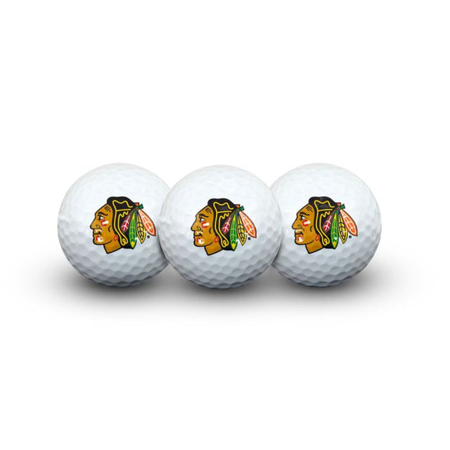 Pelotas de golf Chicago Blackhawks 3 en formato concha