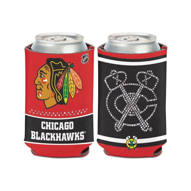 Enfriador de lata Bling de Chicago Blackhawks de 12 oz.