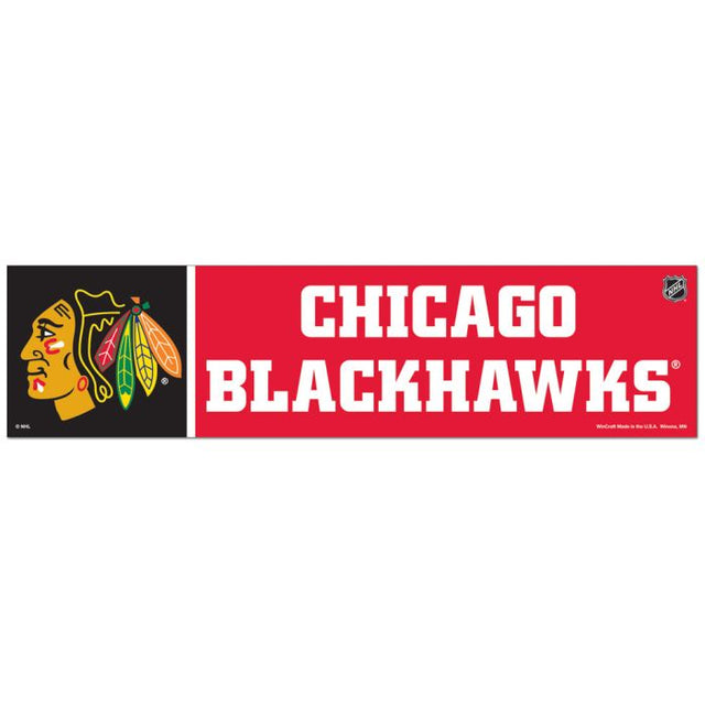 Chicago Blackhawks Bumper Strip 3" x 12"