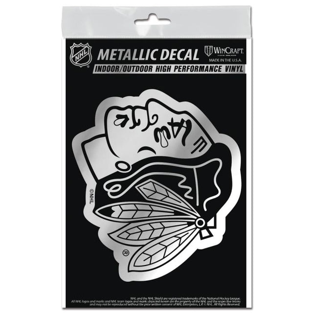 Chicago Blackhawks Decal Metallic 3" x 5"