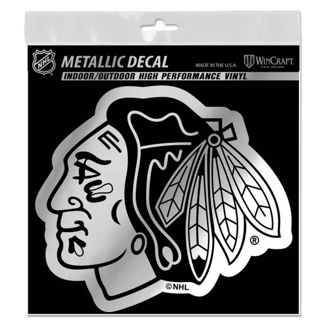 Chicago Blackhawks Decal Metallic 6" x 6"