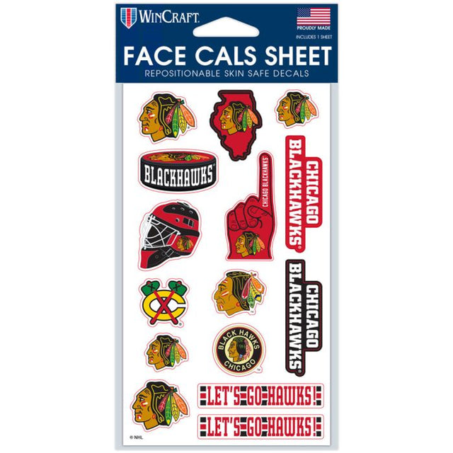 Chicago Blackhawks Face Cals 4" x 7"