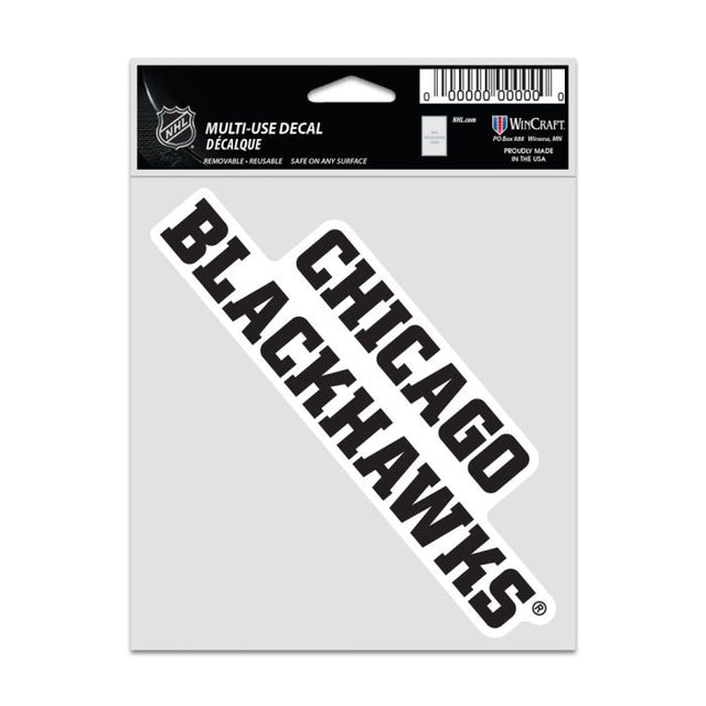 Calcomanías para fanáticos de los Chicago Blackhawks de 3,75" x 5"