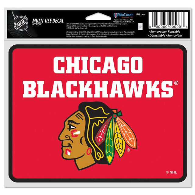 Calcomanías para fanáticos de los Chicago Blackhawks de 5" x 6"