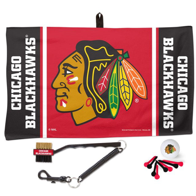 Juego de palos de golf con tees de los Chicago Blackhawks