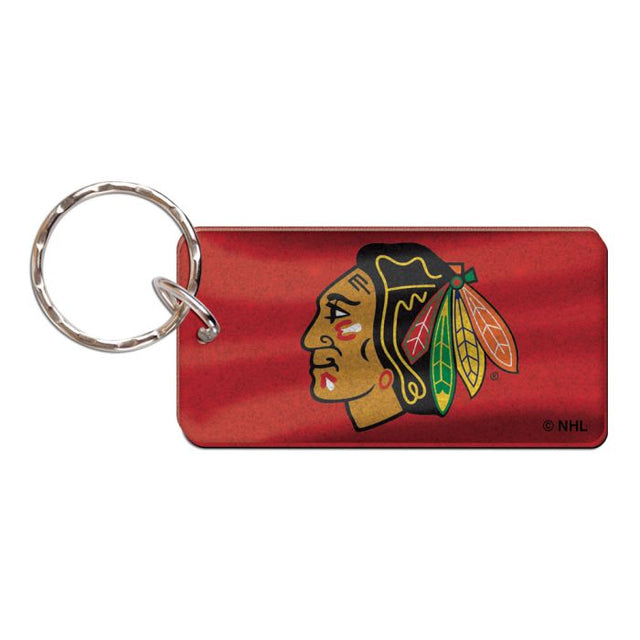 Llavero rectangular de los Chicago Blackhawks