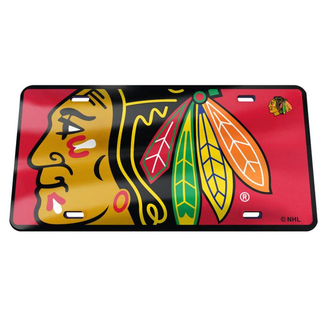 Placa de matrícula especial acrílica MEGA de los Chicago Blackhawks