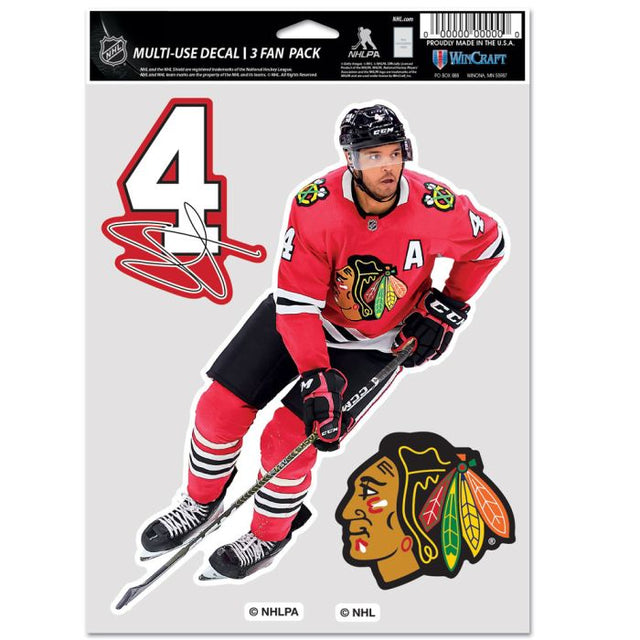 Paquete multiusos para 3 fanáticos de los Chicago Blackhawks de Seth Jones