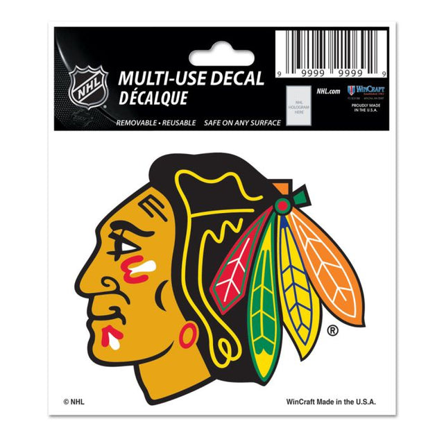 Calcomanía multiusos de Chicago Blackhawks de 3" x 4"