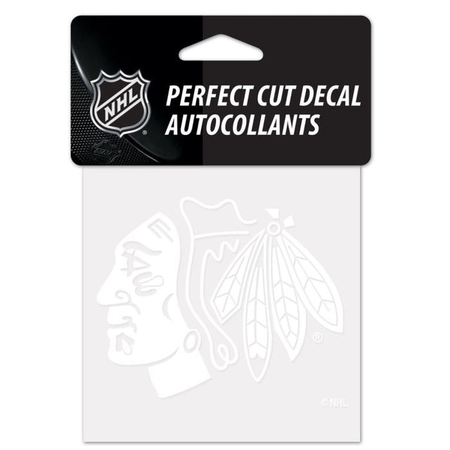 Chicago Blackhawks Perfect Cut White Decal 4" x 4"