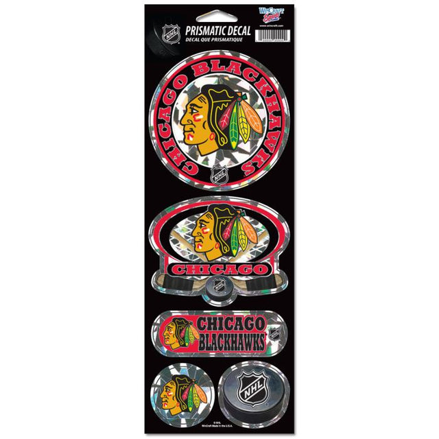 Chicago Blackhawks Prismatic Decal 4" x 11"