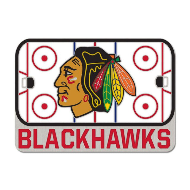 Tarjeta de joyería con pin esmaltado coleccionable de la marca RINK de los Chicago Blackhawks