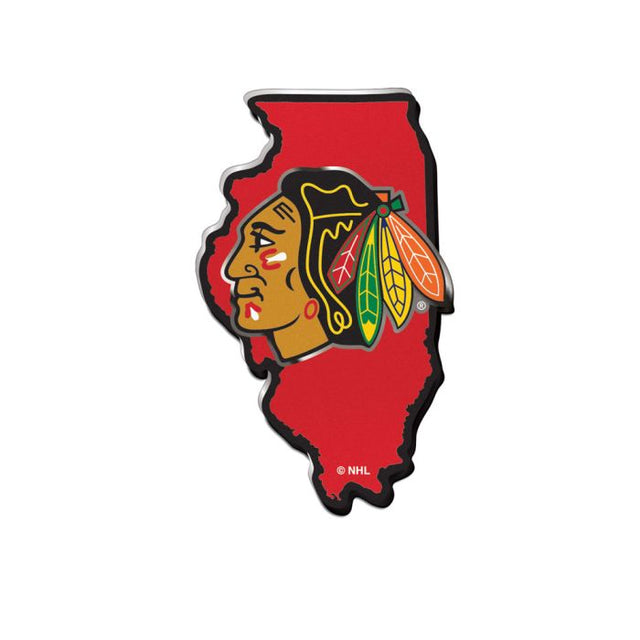 Emblema acrílico para automóvil de los Chicago Blackhawks STATE