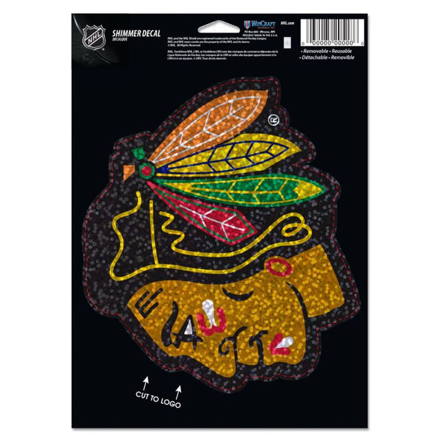 Chicago Blackhawks Shimmer Decals 5" x 7"