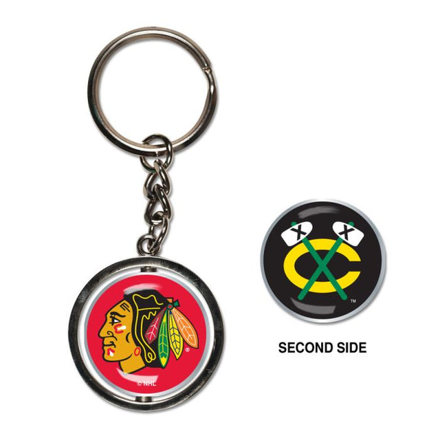 Llavero con la rueda giratoria de los Chicago Blackhawks