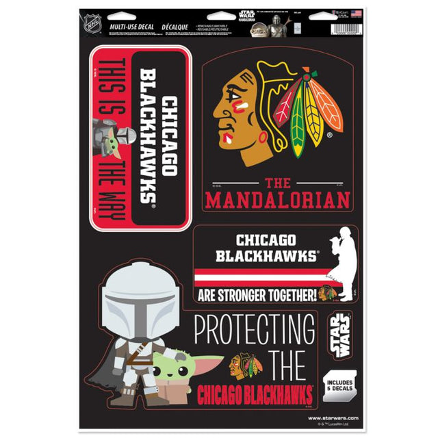 Chicago Blackhawks / Star Wars Mandalorian Multi-Use Decal 11" x 17"