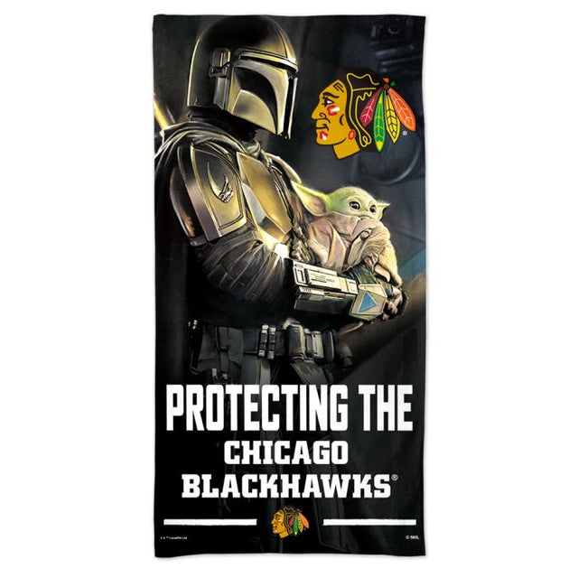 Chicago Blackhawks / Star Wars Mandalorian Spectra Beach Towel 30" x 60"