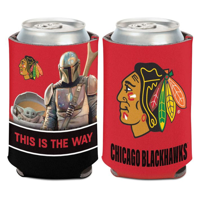 Enfriador de lata Chicago Blackhawks / Star Wars Mandalorian de 12 oz.