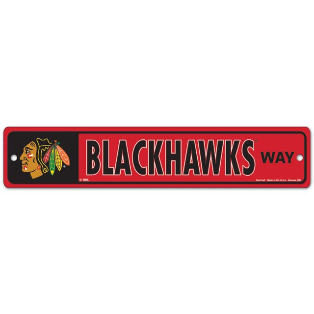 Chicago Blackhawks Street / Zone Sign 3.75" x 19"