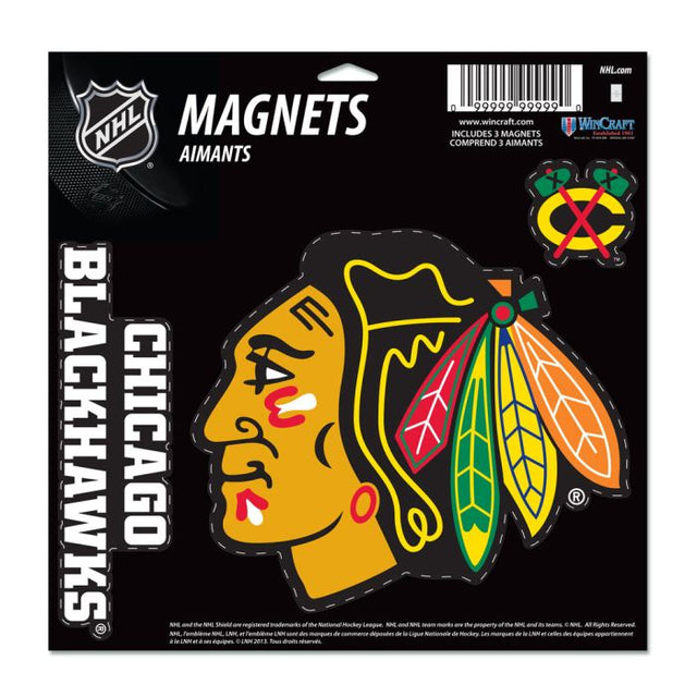 Imán de vinilo de los Chicago Blackhawks de 11" x 11"