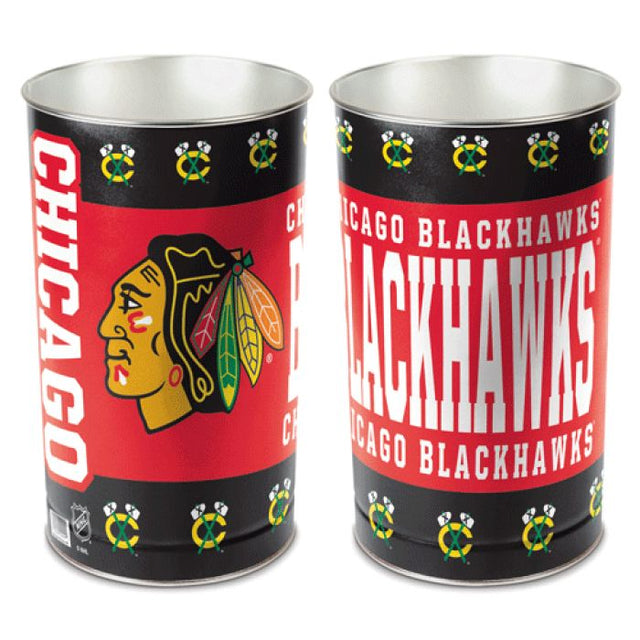 Papelera cónica de los Chicago Blackhawks de 15" de alto