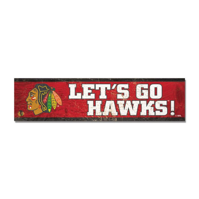 Chicago Blackhawks Wooden Magnet 1.5" X 6"