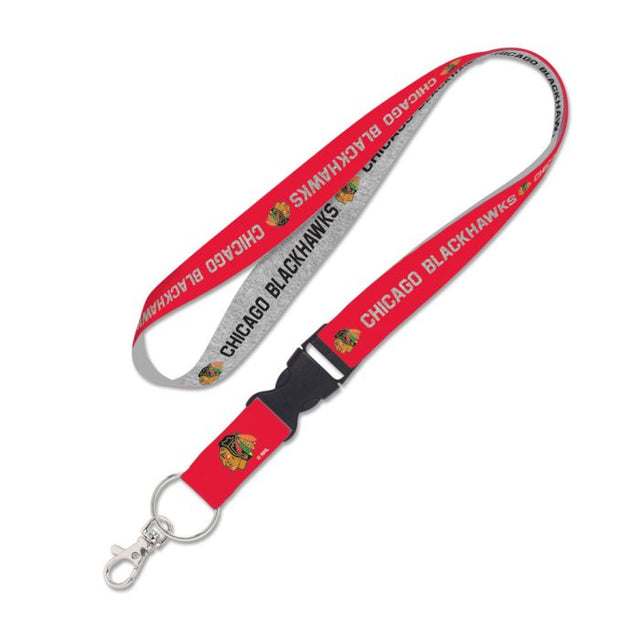 Chicago Blackhawks heather Lanyard w/detachable buckle 1"