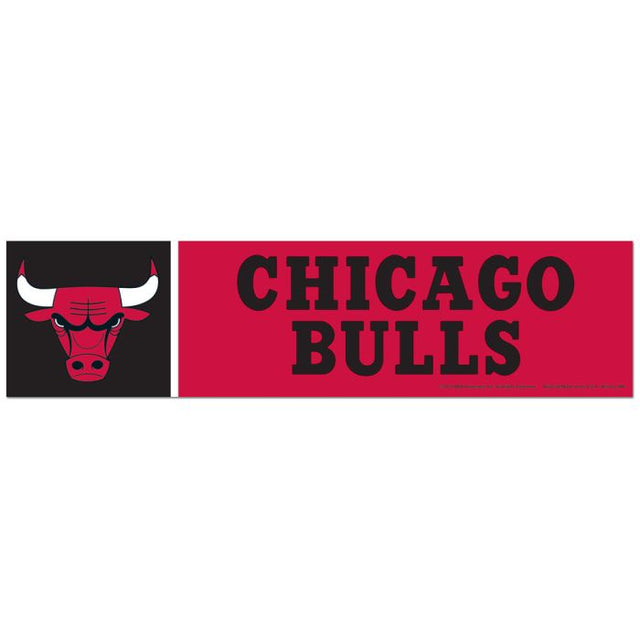 Tira de parachoques de los Chicago Bulls de 3" x 12"