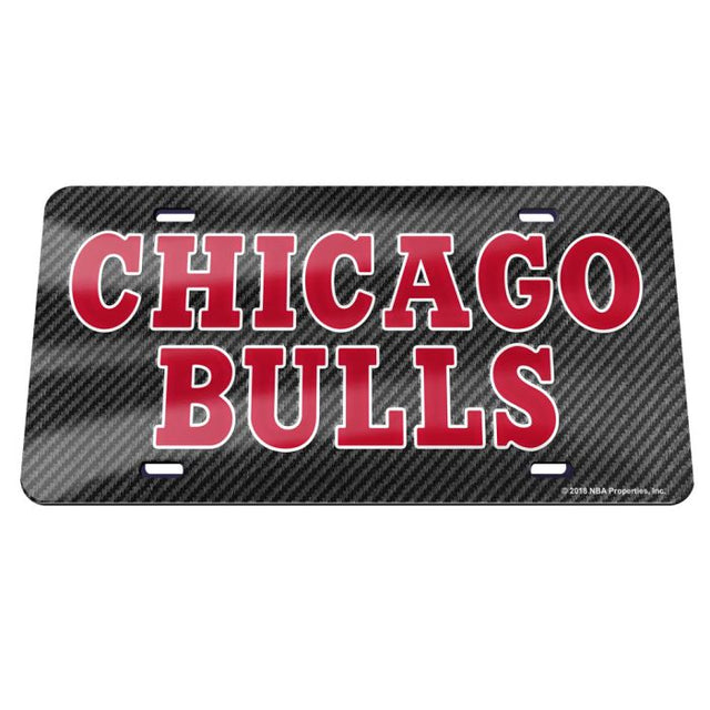 Chicago Bulls CARBON Specialty Acrylic License Plate