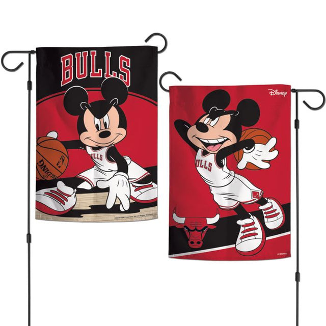 Banderas de jardín de Chicago Bulls/Disney, de 2 lados, 12,5" x 18"