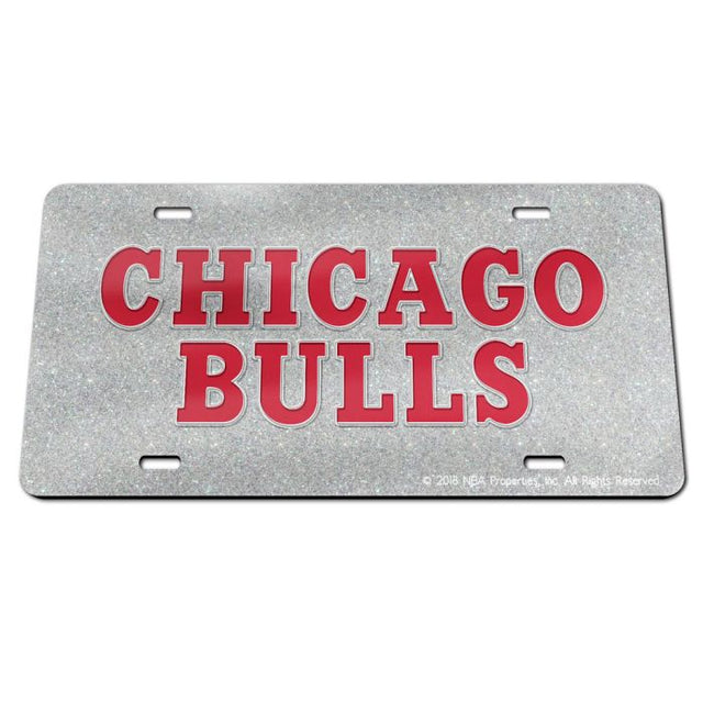 Chicago Bulls GLITTER Specialty Acrylic License Plate